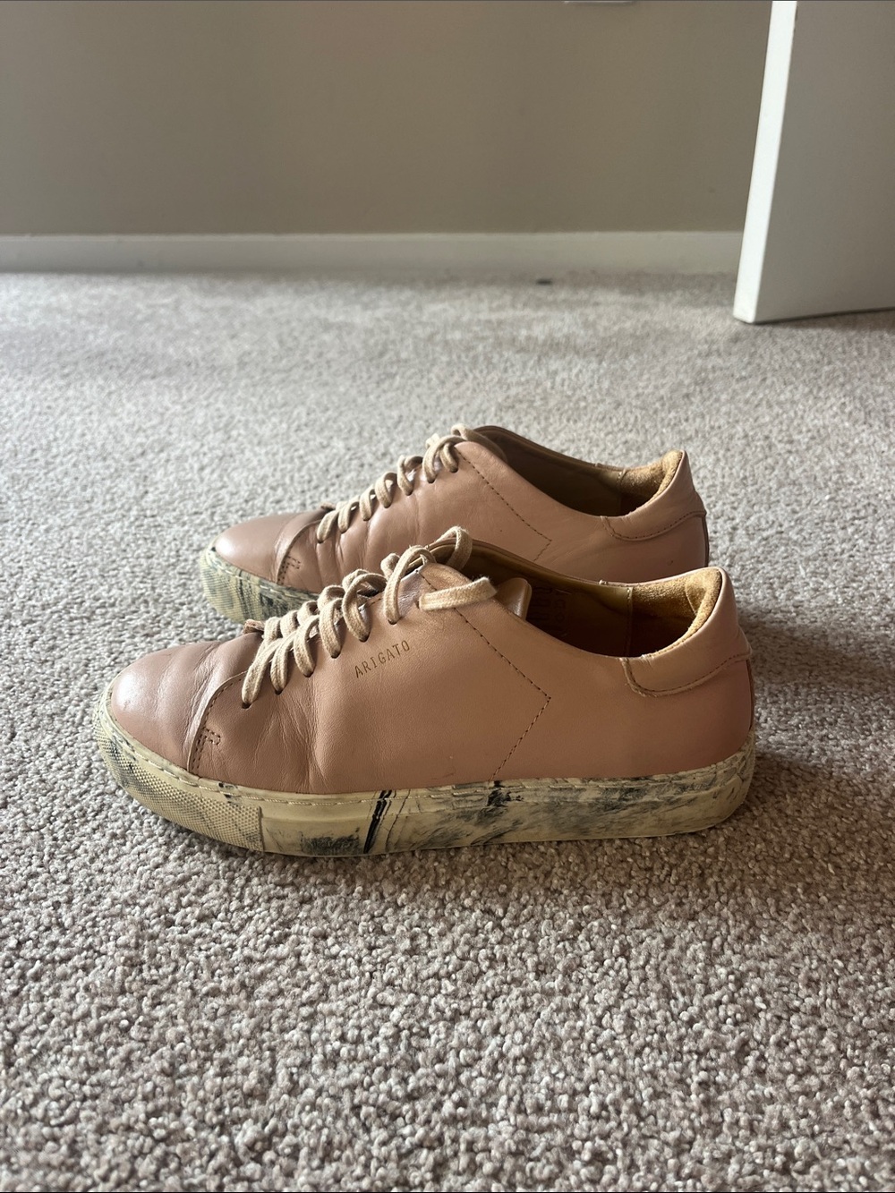 Axel Arigato Pink Leather Low-Top Sneakers